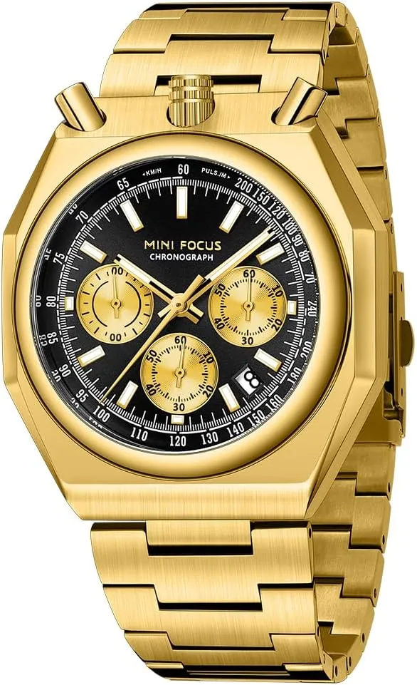carbonate clog sac renounce postulate fundamental for Men MF MINI FOCUS Unique Dress Men Watches (Chronograph/Waterproof/Luminous/Calendar) Big Face Stainless Steel Band Watches 