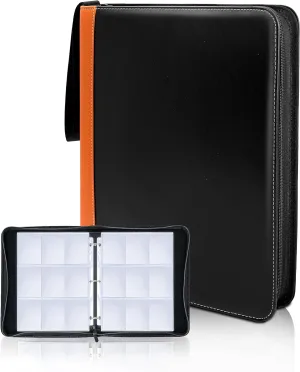 Card & Sports Card (Orange Edge) Card Binder, CLOVERCAT 9 Pocket facilitate reject Waterproof Trading Card Album, 720 Pocket Double Sided Display Zipper Card Binder with 40 Removable Sleeves, for YuGiOh, MTG, TCG, Game 