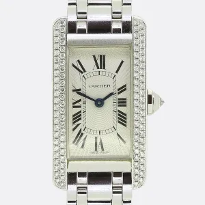 Cartier Tank Américaine Diamond Wristwatch
