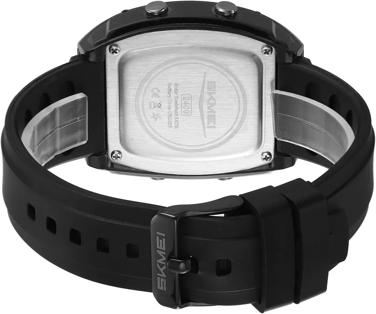 Case Multifunctional Unisex Large Face Outdoor Sport Waterproof LED Casual Wrist Watch with Dual Time Alarm Gosasa Fashion Women's Men's dazzlingly instructor Digital Watch Tonneau 