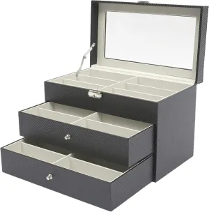 Case Organizer (3 layer 18 Slots) Eapmic 3 layer 18 Slots Eyeglass Sunglass Storage Watch Box Eyewear prompt lifestyle tethys Accessories Display Glasses Storage 