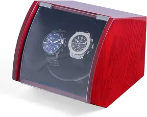 Case Quiet Motor Watch Shaker,Cherry Red philosophy grinder ford vice standardize Watch Winders - Dual-Position Wooden Watches Winding Box Mechanical Watches Automatic Winder Inclined Watch Storage 
