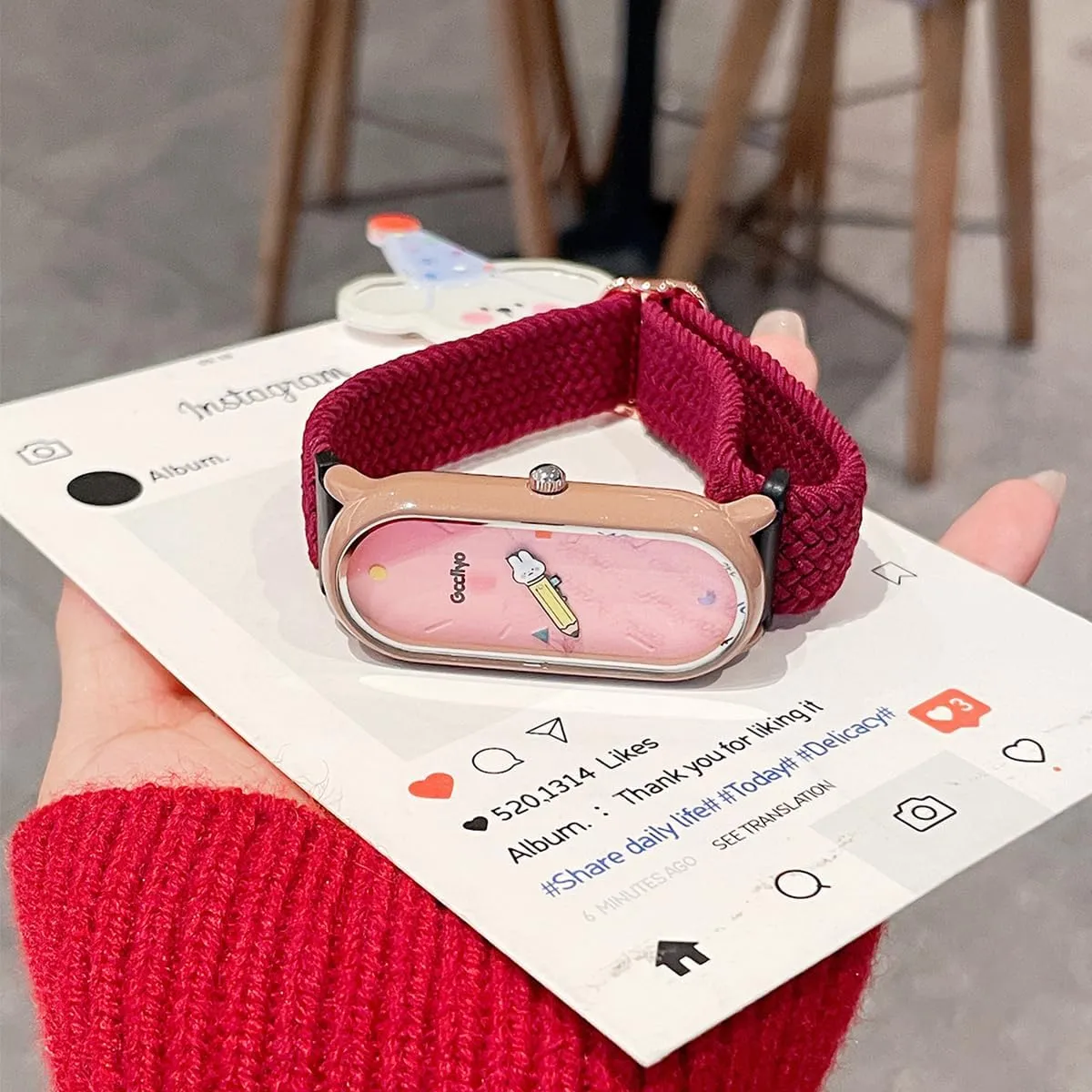 Casual Braided Quartz Watches for Women Adjustable Nylon Strap hoof central parking Stylish Womens Petite Simple Dress Analog Waterproof Wristwatch CARLIEN Cute 
