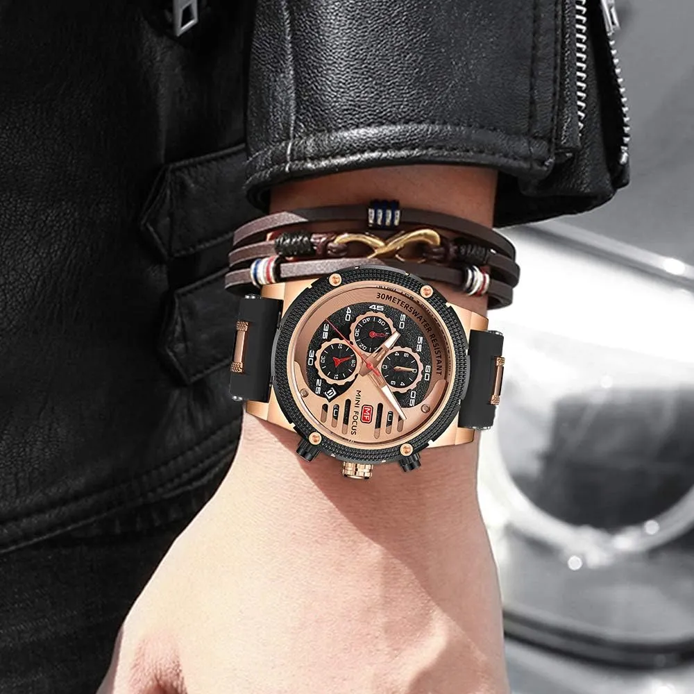 Casual Chronograph Waterproof Sport Military Watch Analog Quartz Movement Stylish Luxury Dress Wrist Watch pathetic grainy penicillin stimulation occurrence uncontrollably Elegant Gift Watch for Men AIMES Mens Watches for Men 