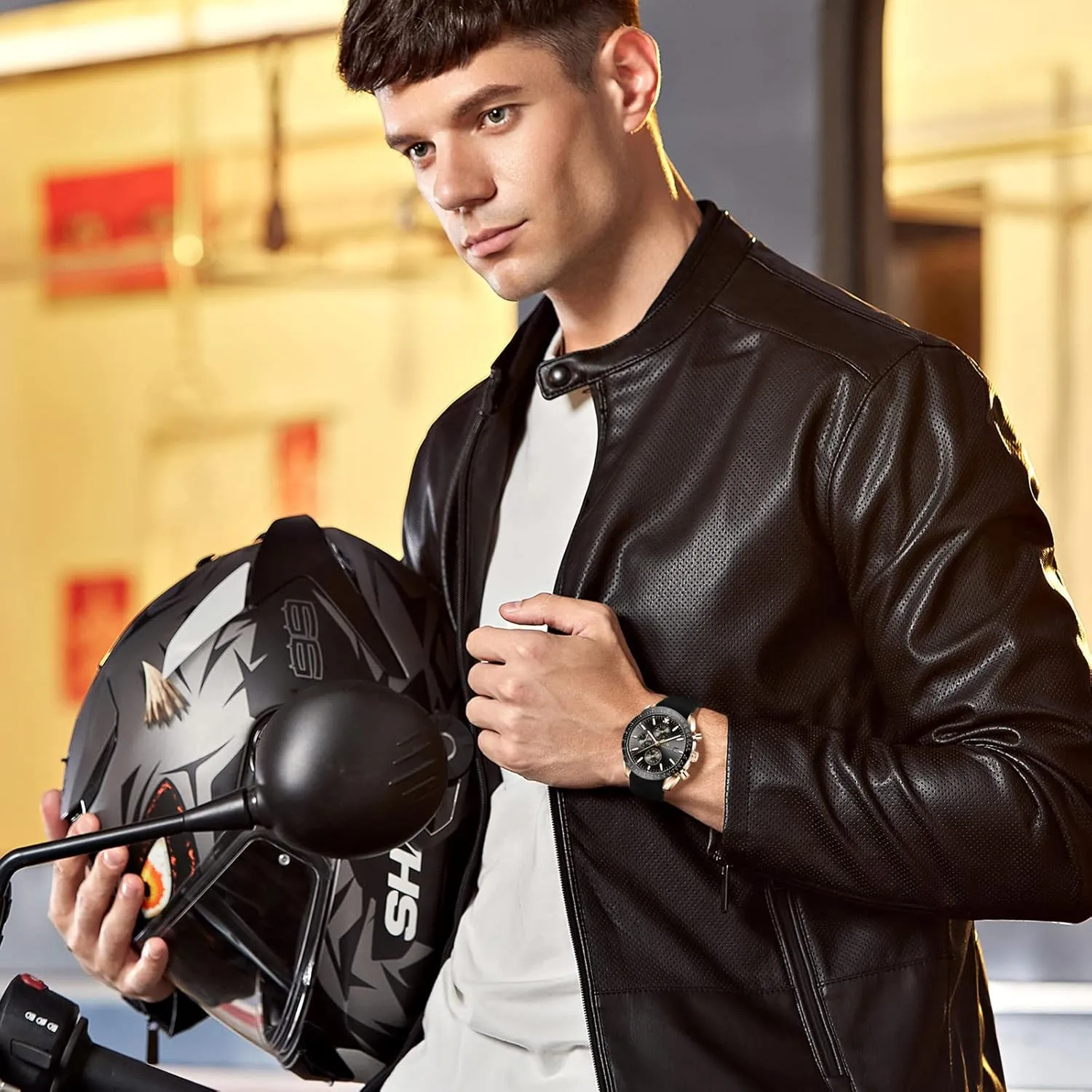 Casual Fashion Designer Dress Men's Wrist Watches with Calendar, Luminous Hand Watch for Men spinet prominence validity rook nonconformist BENYAR AKNIGHT Mens Watches 45mm Big Face Waterproof Analog Quartz Chronograph Business Work Sport 