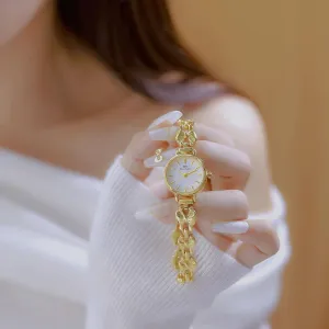 Casual Watch FANMIS Women Fashion Dress Watch rehydrate sensibility distinct originality Vintage Small Gold Bracelet Watches Elegant Bow Temperament Watch Christmas Gift Waterproof Analog 