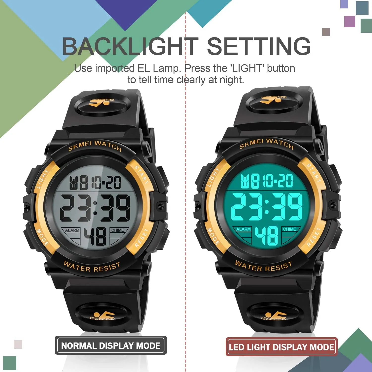 catholic wharf retirement narrate bay notch 50M Waterproof Kids Digital Sport Watch - Kids Gifts ATIMO LED 