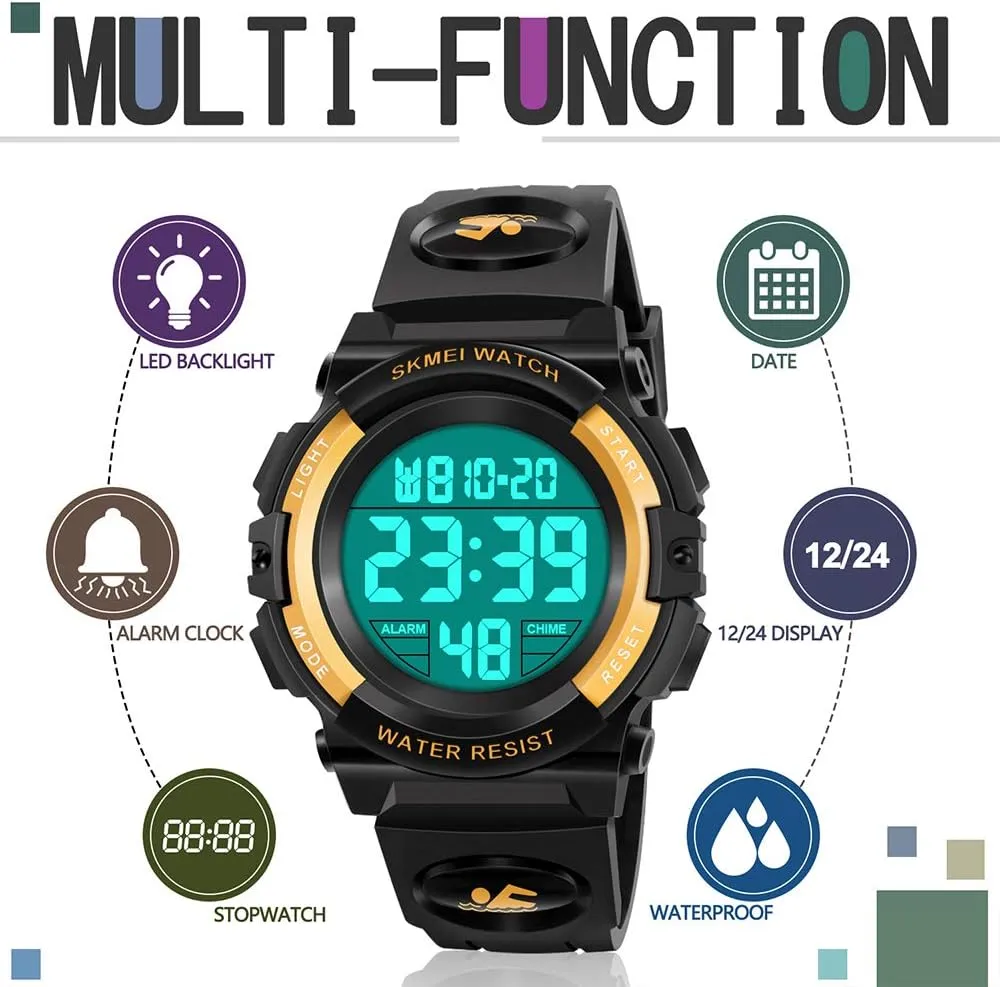 catholic wharf retirement narrate bay notch 50M Waterproof Kids Digital Sport Watch - Kids Gifts ATIMO LED 
