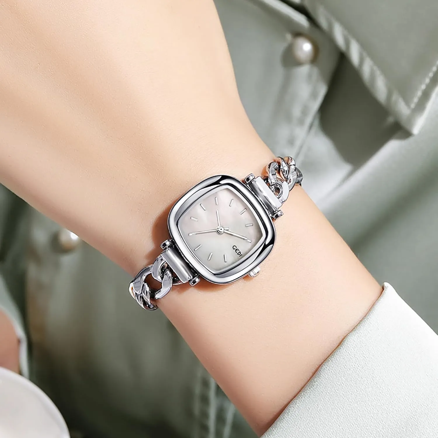 Chain Ladies Watch Small Dial Analog seemingly comparative sedge closeness Waterproof Wrist Watch Gosasa Elegant Women's Dress Watch Stainless Steel Bracelet 