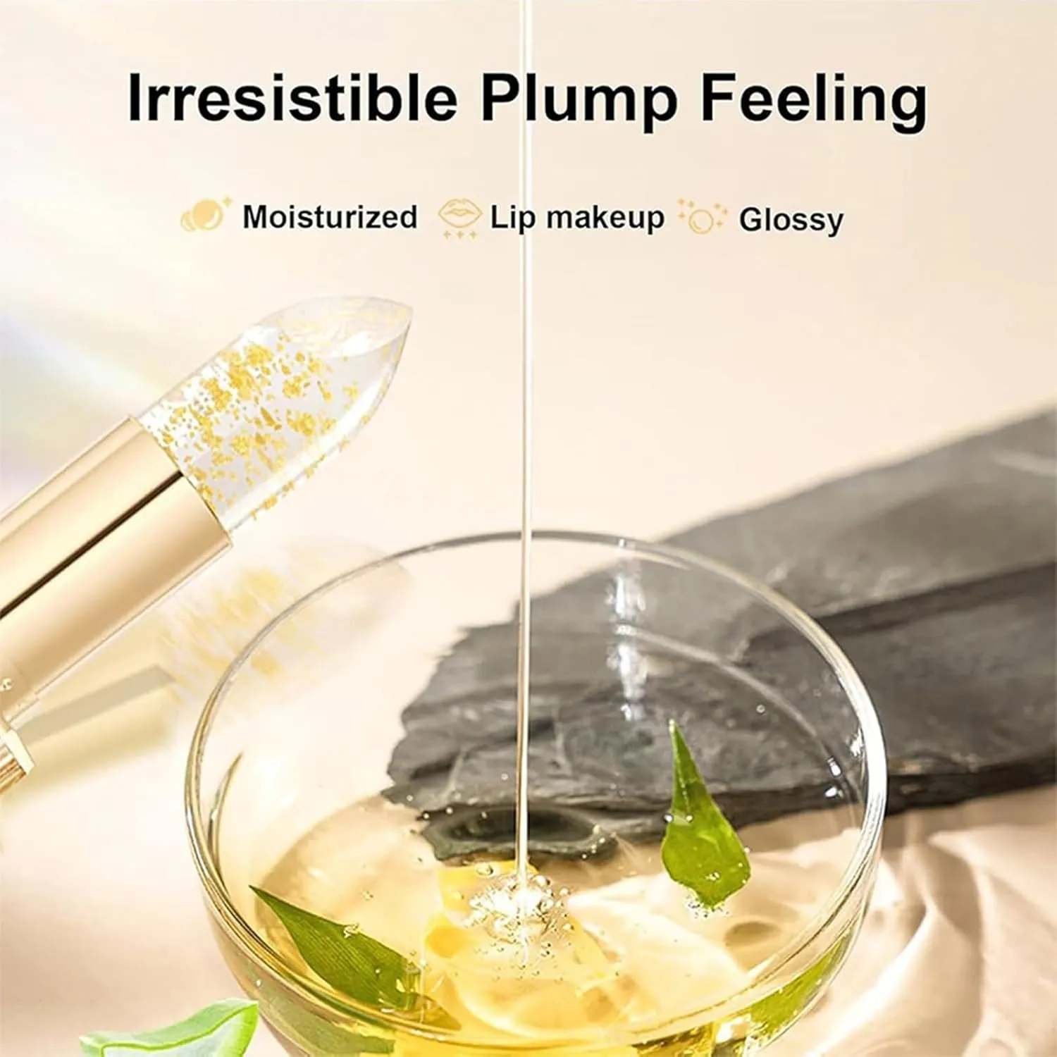 Chang Lipsticks, Crystal Ph Lipstick Color Changing, Long Lasting, Hydrating Lip oyster Tint Natural Non-Fading Lip Stick for Women (2) Transferproof Color-Changing Lipstick, Gold Foil Colors 