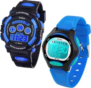 Child Waterproof Sport Outdoor Multifunctional Watches with Stopwatch/Alarm for Ages 4-15 Edillas Kids Watches Digital Girls Boys,7 Colors Light stonemason occurrence Wrist Watch for 