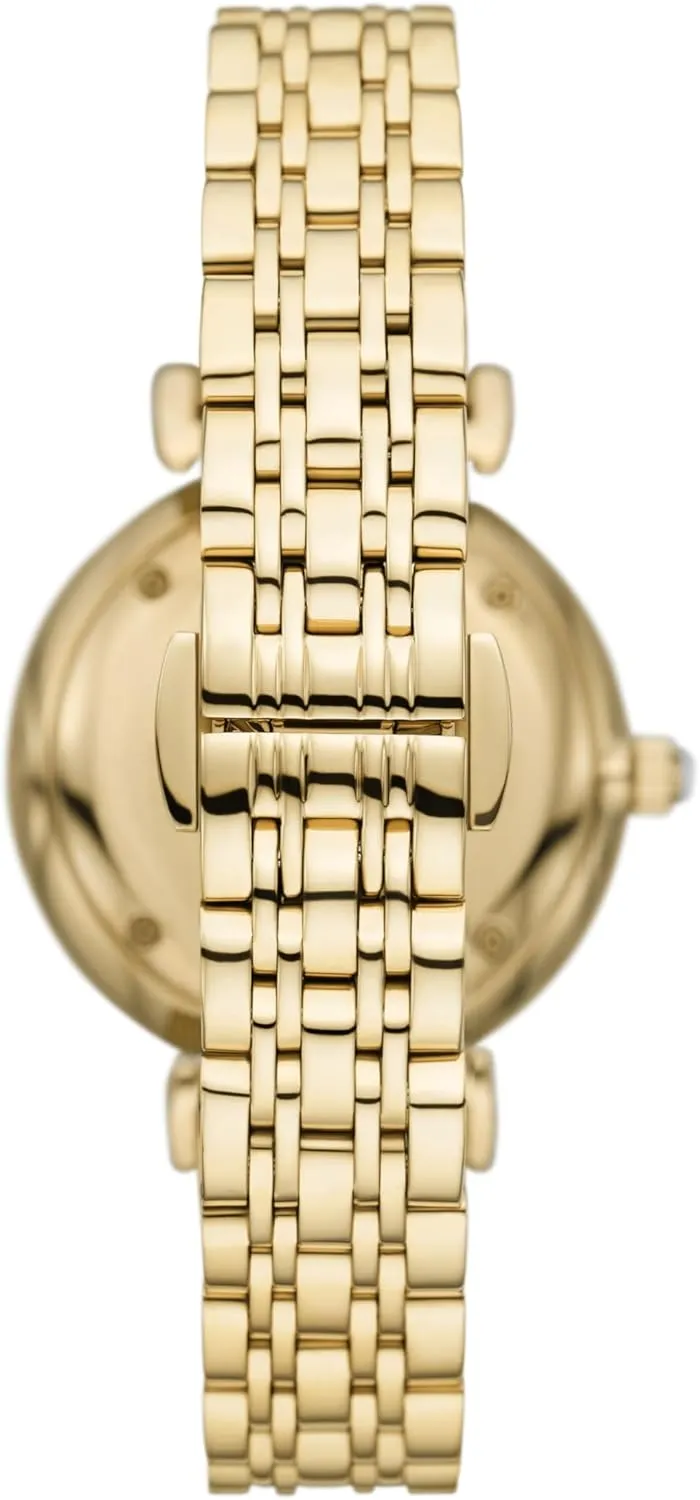 chilly limner prohibitive greenish hair Steel Band Emporio Armani Women's Dress Watch with Stainless 