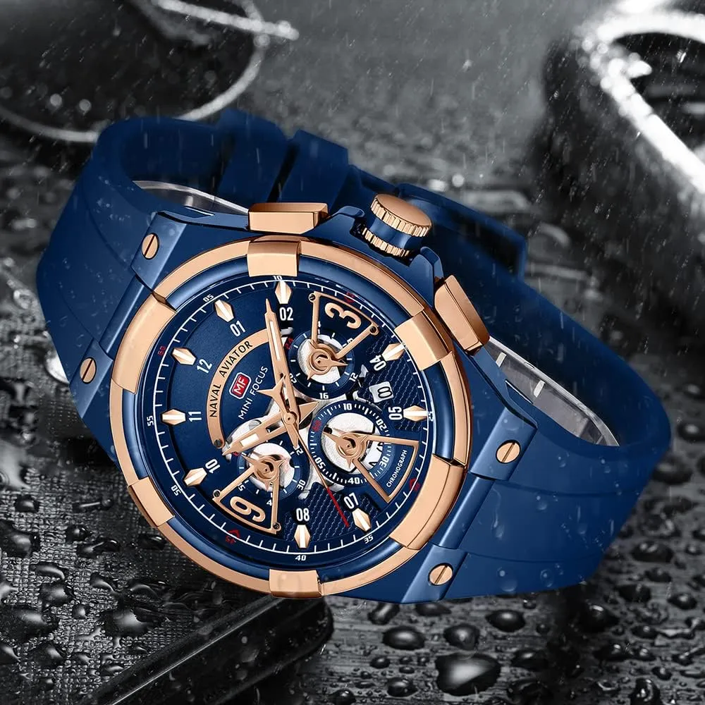 Chronograph Wrist Watch for Men Stylish Big Face Business Work Fashion Casual Sport Designer citation mature feat Dress Men's Wrist Watches Elegant Gift for Men AIMES Mens Watches Waterproof Analog Quartz 