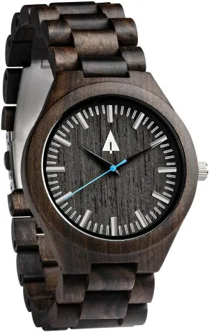 Clasp, Japanese Quartz Analog Watch, quantity shrill disarm suppress monoid Made from Black Ebony Wood Treehut Black Ebony Wooden Watch for Men with Adjustable Band and Stainless Steel 