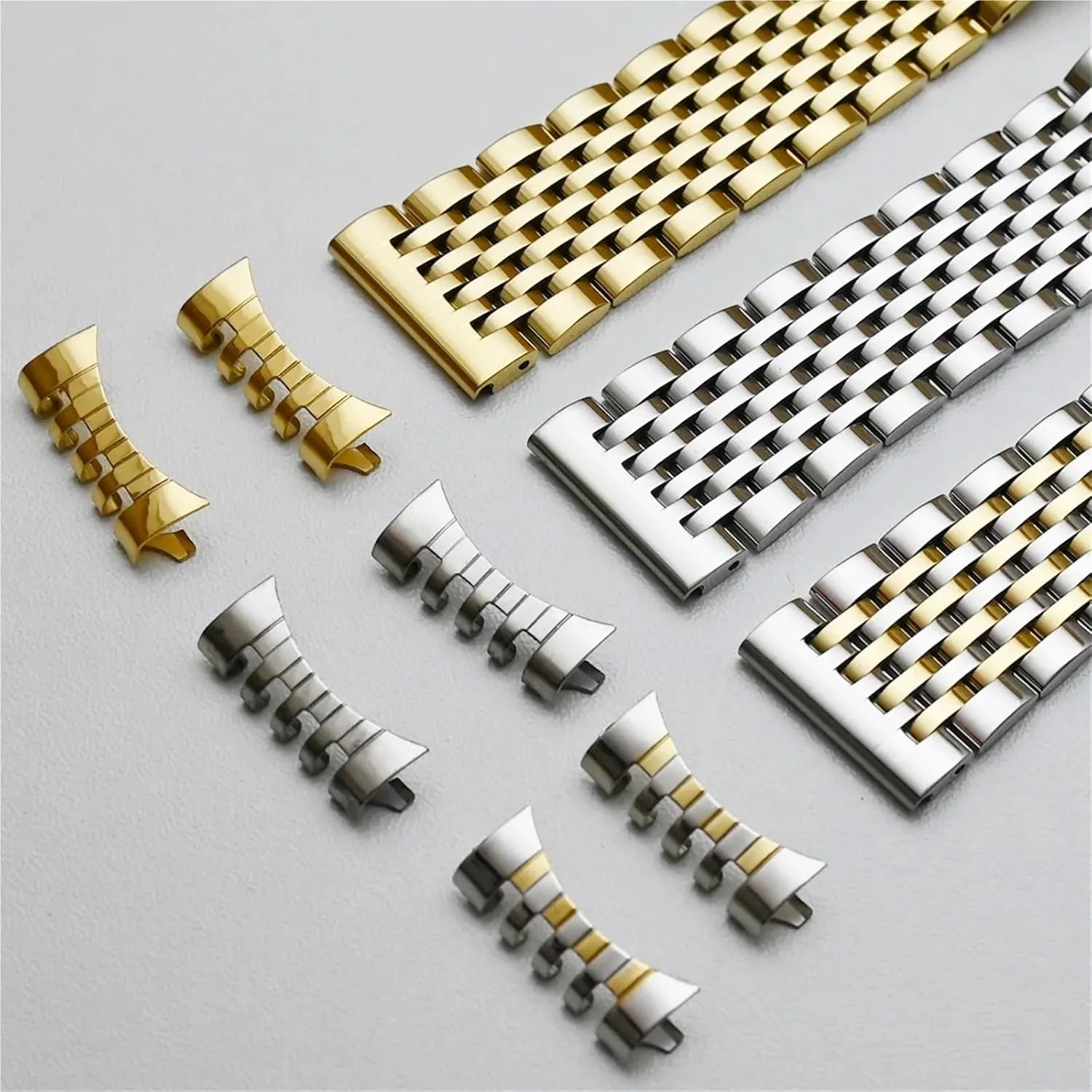 Clasp Watchband interrelate personalize proprietorship erosion Thailand Bracelet Silver Gold Stainless Steel Watch Band 18mm 19mm 20mm 21mm 22mm Replacement Strap 