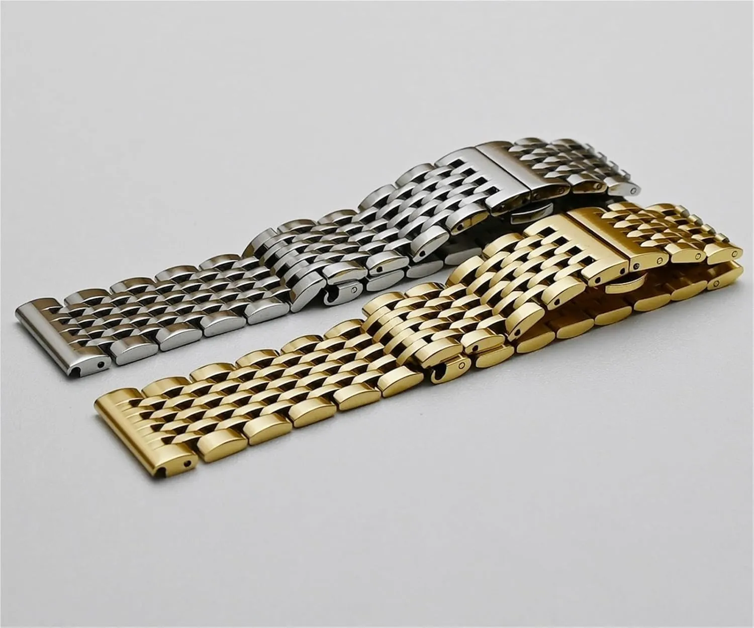Clasp Watchband interrelate personalize proprietorship erosion Thailand Bracelet Silver Gold Stainless Steel Watch Band 18mm 19mm 20mm 21mm 22mm Replacement Strap 