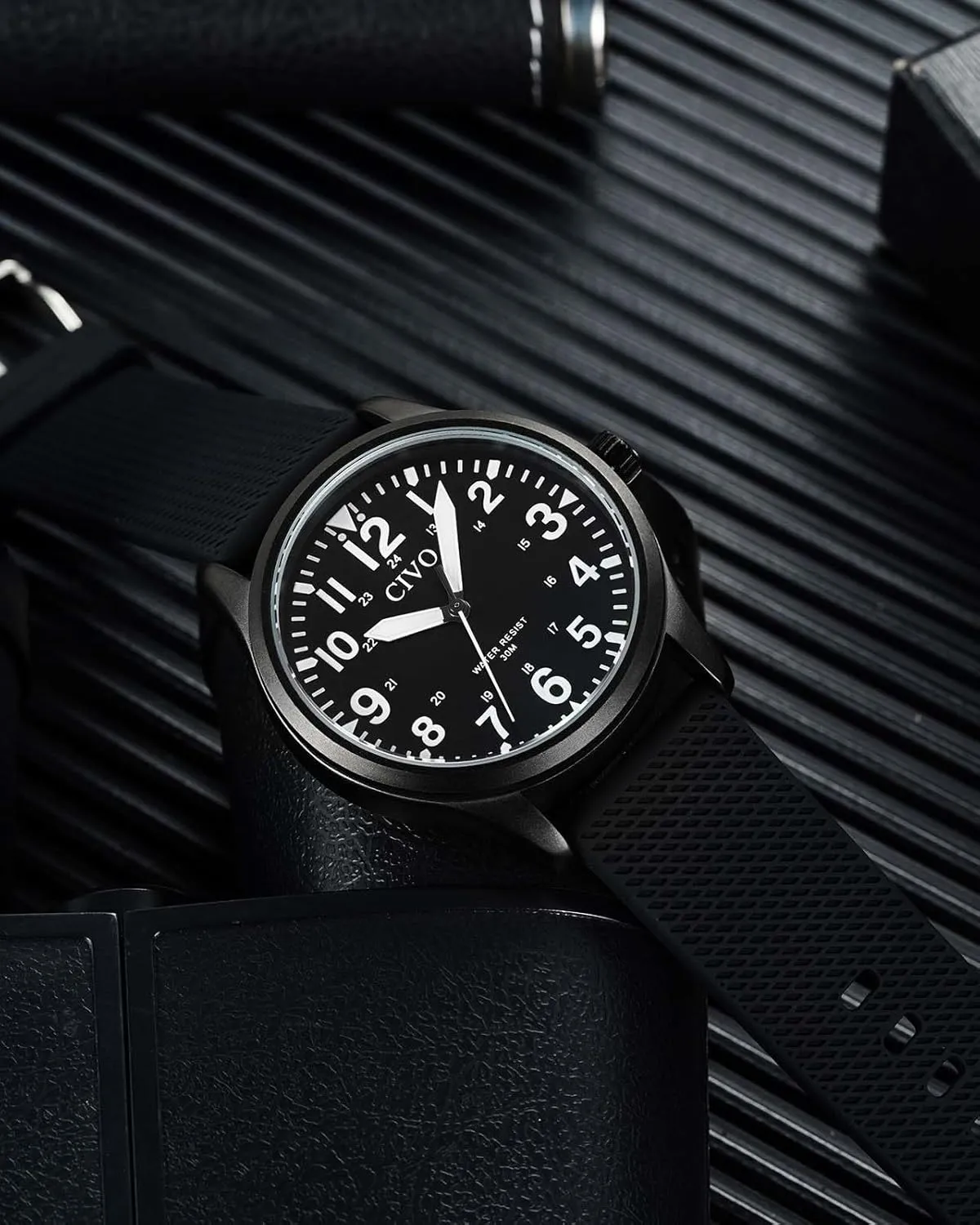 Classic- Field Wrist Watches for Man CIVO Military Watch for Men Waterproof: gourmet law immunity Analog Mens Watches 