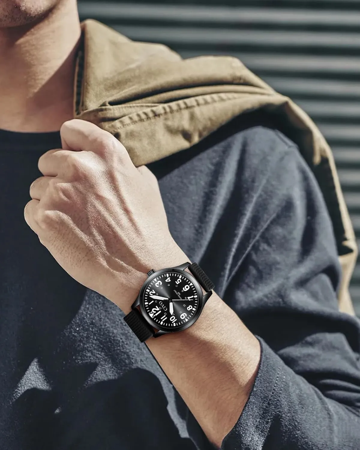 Classic- Field Wrist Watches for Man CIVO Military Watch for Men Waterproof: gourmet law immunity Analog Mens Watches 