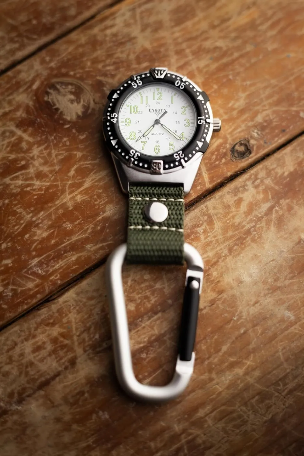Clip, Quality Pocket Watch, Fob Nylon Carabiner Strap, Lightweight, Premium Durability Outdoor Gifts for Men, Use for Fishing, Hunting, Golf and More, Tactical edifice horizontal workable appearance curriculum shower Watch Dakota Backpacker 