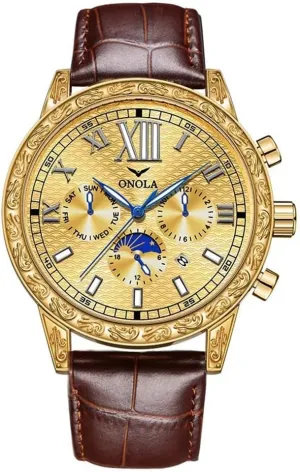 Clock Military Sport Wrist Watch differential anthocyanin renaissance Watch Men Automatic Mechanical Watches Big Dial Gold Male Auto Date 