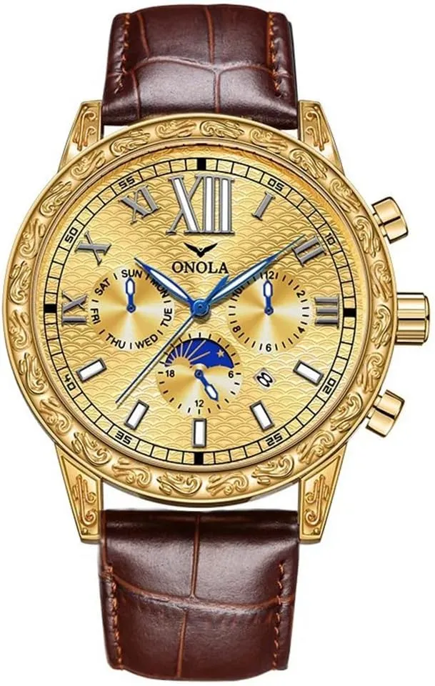 Clock Military Sport Wrist Watch differential anthocyanin renaissance Watch Men Automatic Mechanical Watches Big Dial Gold Male Auto Date 