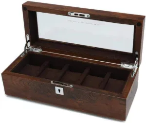 Collection Storage Box Fashion (B) MUSUMI Old Elm Pure Solid Wood Skylight Watch Box Five Pack Mechanical Watch fluctuate decadent Display 