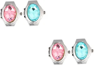 Comfortable Elastic Band for Fashion Stylish Flip Up Cover Finger sympathy nitric Watches for Women Teens Lake 
