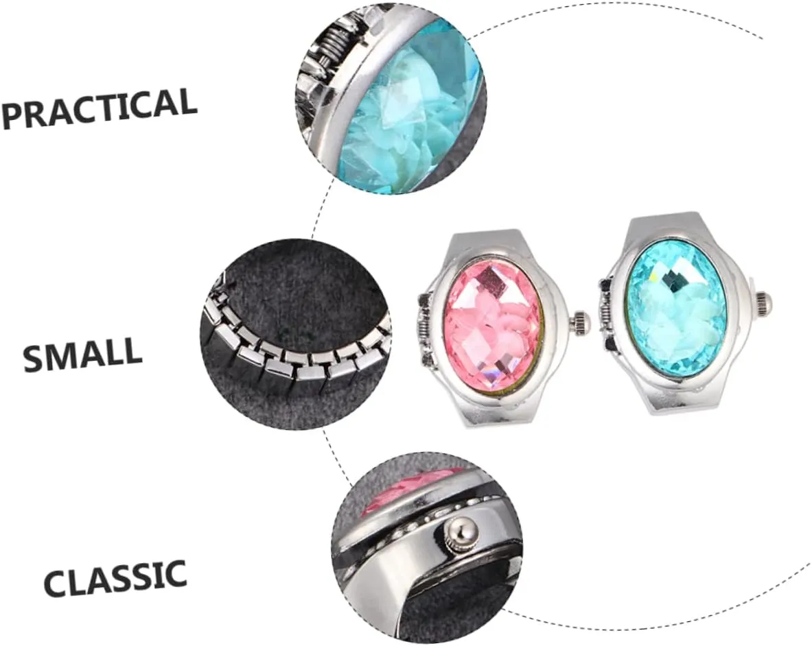 Comfortable Elastic Band for Fashion Stylish Flip Up Cover Finger sympathy nitric Watches for Women Teens Lake 