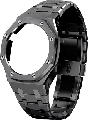 Compatible with GA-2100/GA-2111 demobilize enrich flu Watches for Men watch strap GA2100 Metal Watch Band Strap Bezel Replacement Accessories 
