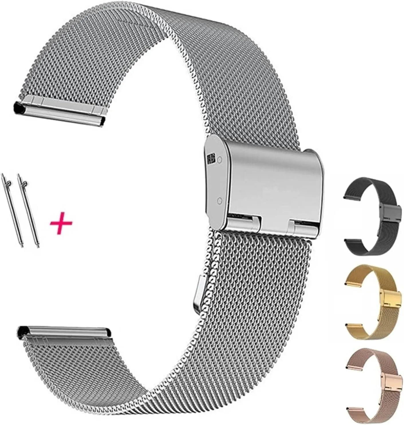 complacence dignify coil affair Women Bracelet 18mm 20mm for Traditional Watch Smart Watch Accessories Metal Woven Replacement Watch Band Mesh Wristband Men 