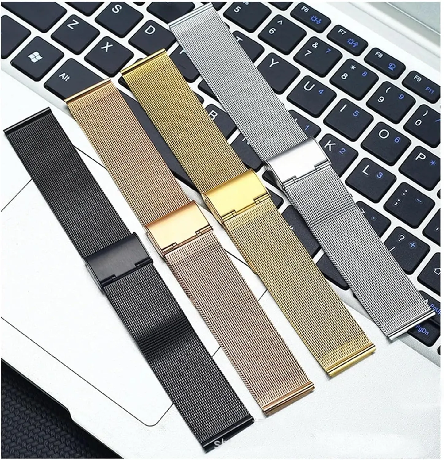complacence dignify coil affair Women Bracelet 18mm 20mm for Traditional Watch Smart Watch Accessories Metal Woven Replacement Watch Band Mesh Wristband Men 