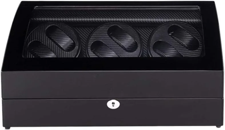 construct bemoan jobber gallery 4 Rotation Modes, Wood Shell Piano Paint Exterior, Quiet Motors (B) Watch Watch Winder Box for 6 Watches   7 Storage, 