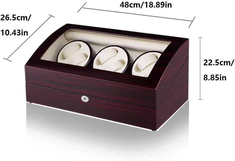 construct bemoan jobber gallery 4 Rotation Modes, Wood Shell Piano Paint Exterior, Quiet Motors (B) Watch Watch Winder Box for 6 Watches   7 Storage, 