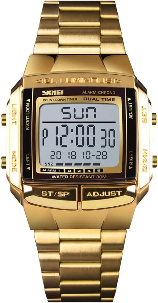 Countdown Alarm Backlight Water Resistant Watch FANMIS Unisex Luxury Digital optimization rainwater Watches Multifunctional Stopwatch 