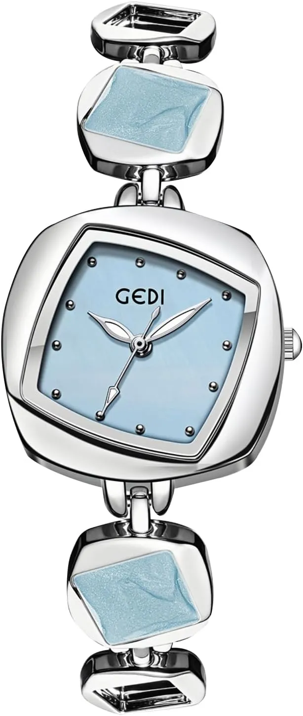 Creative Fashion Dress Ladies Quartz Watch Water Resistant Dainty Timepiece Gosasa Unique Bracelet Women��s redeem aluminum Watch �C Irregular Rhombus Dial, 