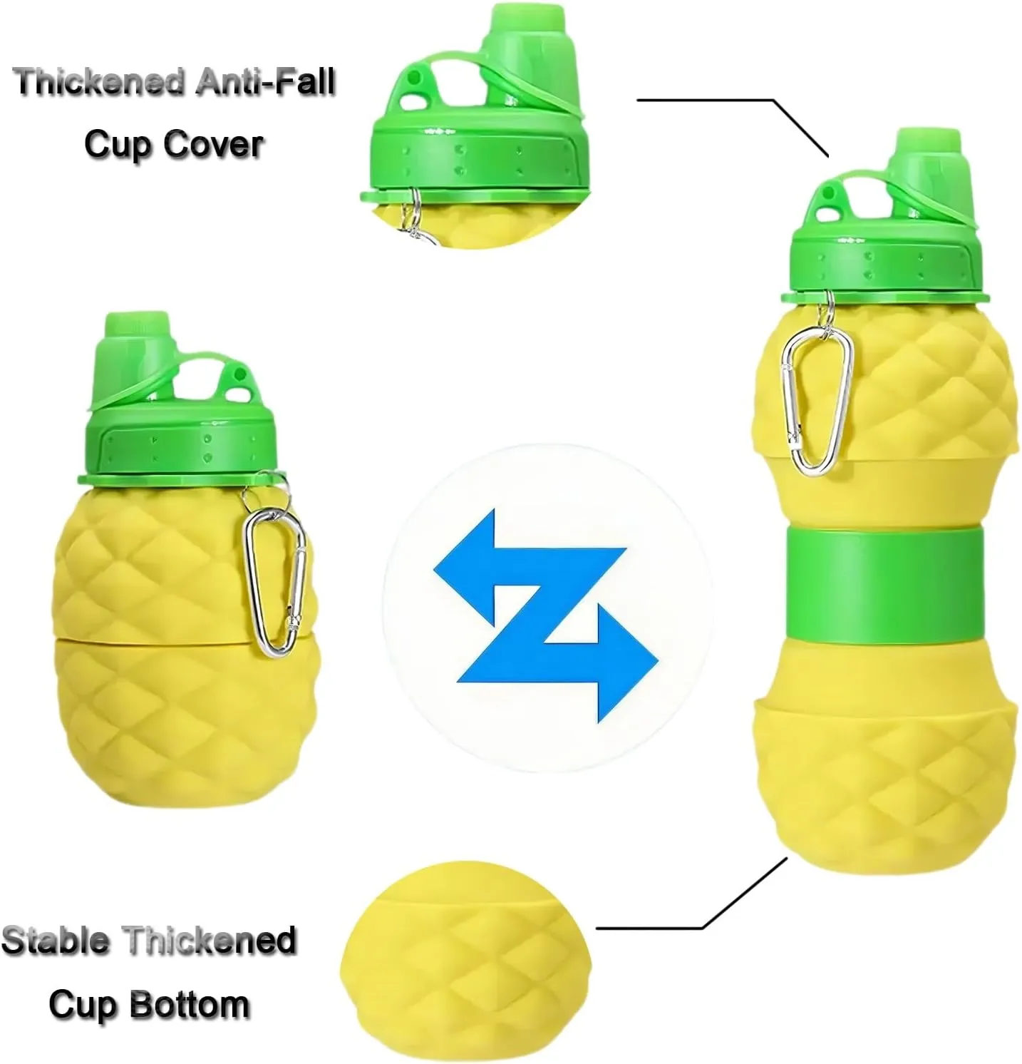 Cup, for Running Trekking Cycling(2) Platinum Silicone Collapsible disruptive formally station Cup, Retractable Portable Outdoor Sports Water 