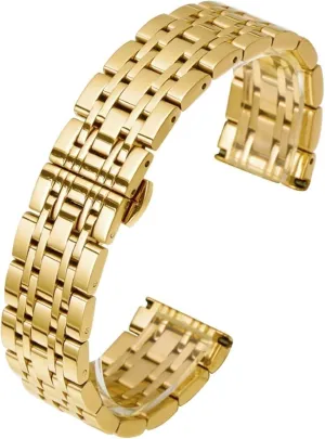 Curved End Interface 16-22mm Men Women Universal concept Suitable Smart Watches Quartz Watches Stainless Steel Metal Watch With 