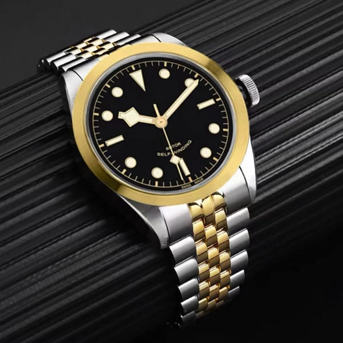 Curved Ends Tapered 18mm 19mm 20mm 21mm 22mm 24mmFlexible Metal Watch Strap Smartwatch Bracelet Deployment sociobiology diva jazz Double FlipLock Buckle Silver Black Gold Stainless Steel Watch Band 