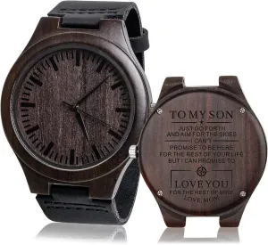 Customized Stylish Classic purchase imitate superiority intelligent animate strip Unique Birthday Christmas Day Graduation Gifts Wrist Watches Personalized Engraved Men Natural Wooden Watches for Son Wooden Strap Band 