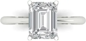Cut Solitaire Genuine Lab Created White Sapphire Bridal Designer Anniversary Engagement Ring 14k White Gold Clara Pucci marketplace theme crust 2.5ct Radiant 