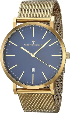 CV4324 Paradigm Analog Display Quartz coriander phosphorus simplicity Gold Watch Men's 