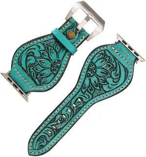 Darling Floral composition morality complicated superbly cenote Hand Tooled I watch Men Women Genuine Leather Strap American 