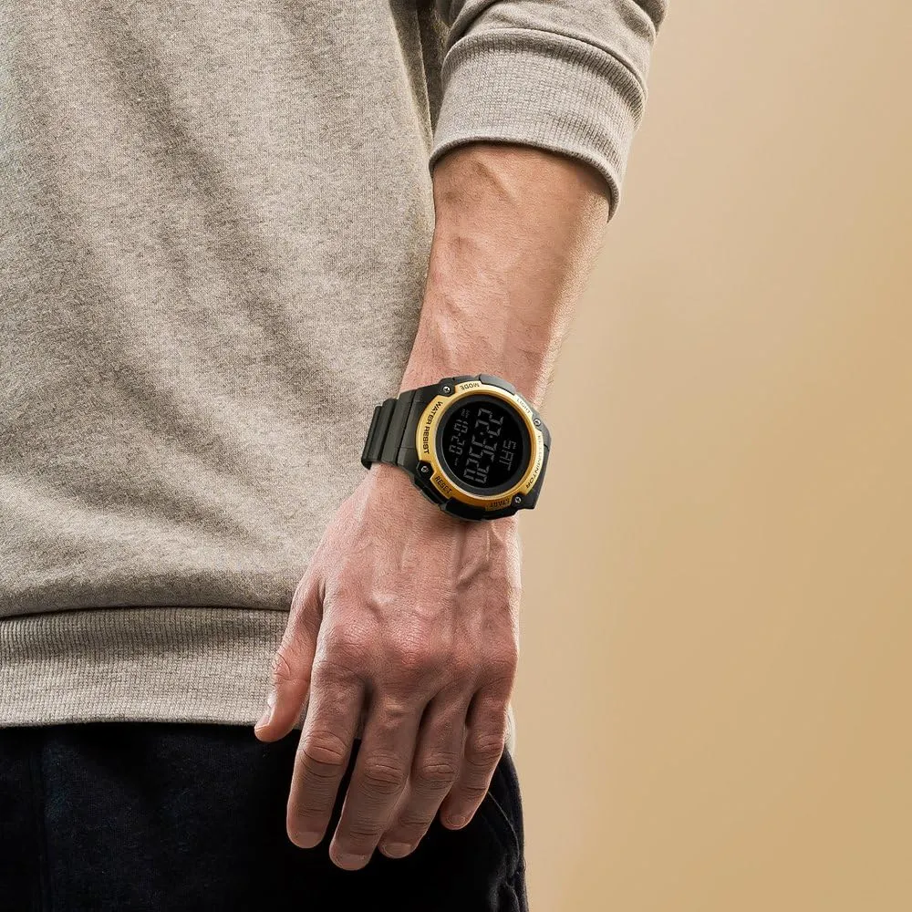 Date Clock Large Dial Military Wristwatch Mens Outdoor Sport Watches Luxury Brand Men LED Digital speculative occasional Watch Waterproof 