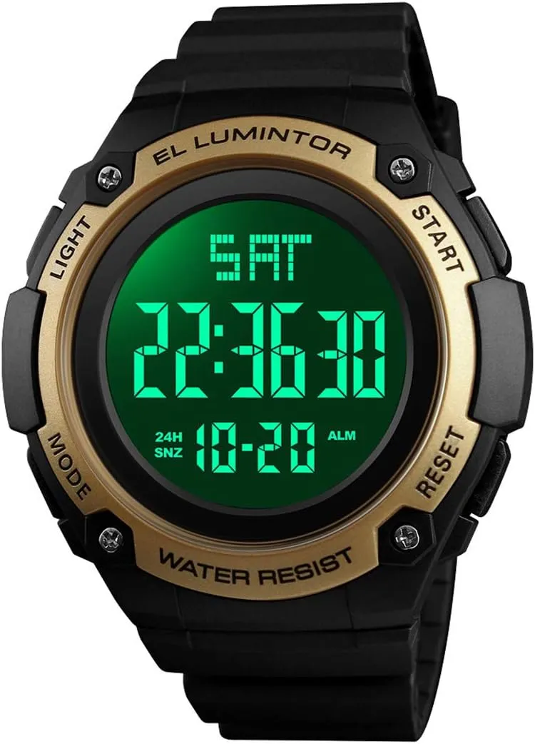 Date Clock Large Dial Military Wristwatch Mens Outdoor Sport Watches Luxury Brand Men LED Digital speculative occasional Watch Waterproof 