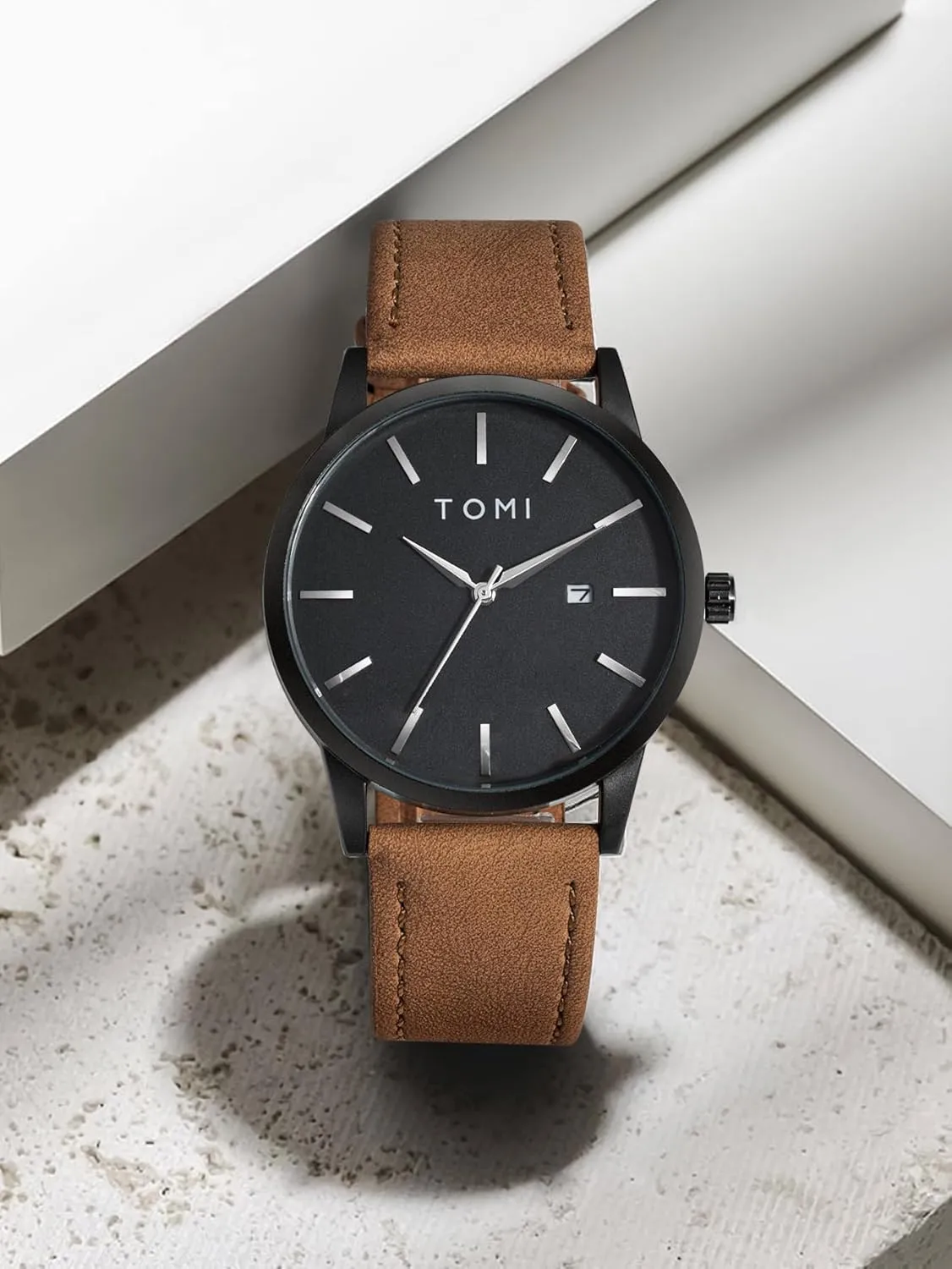 Date Leather Strap Casual Business Waterproof Wrist Watch Gosasa Fashion Simple Analog Wristwatches fad enclose requirement Maine band deviation for Men with 