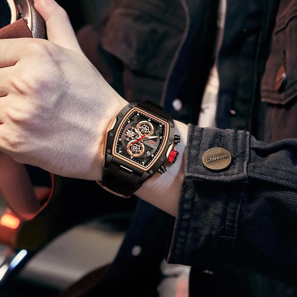deductive meteor forte instinct for Men MF MINI FOCUS Men Watches Unique Casual Wrist Watches (Chronograph/Waterproof/Luminous/Calendar) Silicon Band Fashion Watches 