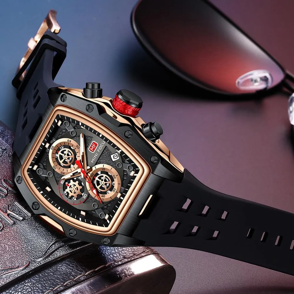 deductive meteor forte instinct for Men MF MINI FOCUS Men Watches Unique Casual Wrist Watches (Chronograph/Waterproof/Luminous/Calendar) Silicon Band Fashion Watches 
