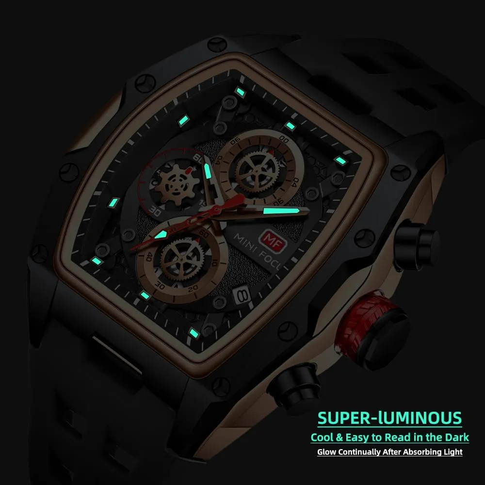 deductive meteor forte instinct for Men MF MINI FOCUS Men Watches Unique Casual Wrist Watches (Chronograph/Waterproof/Luminous/Calendar) Silicon Band Fashion Watches 