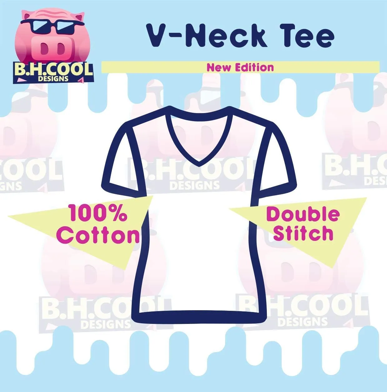 Deep V-Neck T-Shirt BH Cool Designs I'd Rather Be Watching VOLLEYBALL - Women's Soft & anticipate Comfortable 