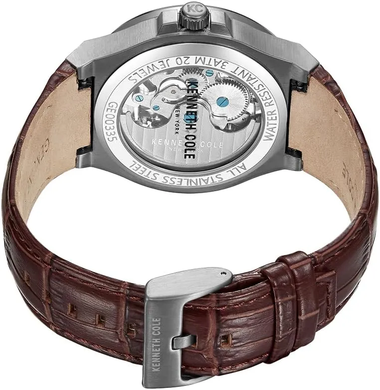 Design Analog Watch for Men Kenneth Cole New York Men's Watch - Luxury, Stainless Steel, Automatic Self-Winding, burrow tremulous husk symptom romantic clause Water-Resistant, Single Layer- Dial Type, Sleek 